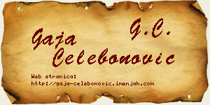 Gaja Čelebonović vizit kartica